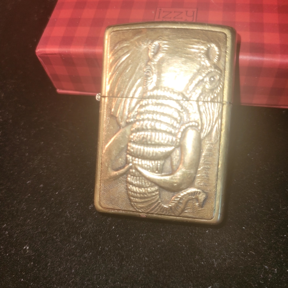 Vintage ZIPPO Brass Elephant Lighter